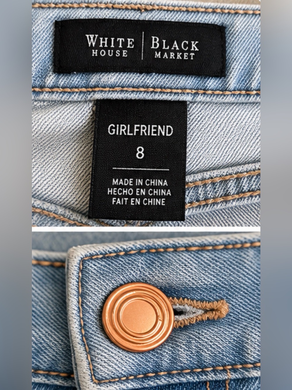 White House Black Market Casual Girlfriend Denim Jeans Women’s 8 - Picture 4 of 4